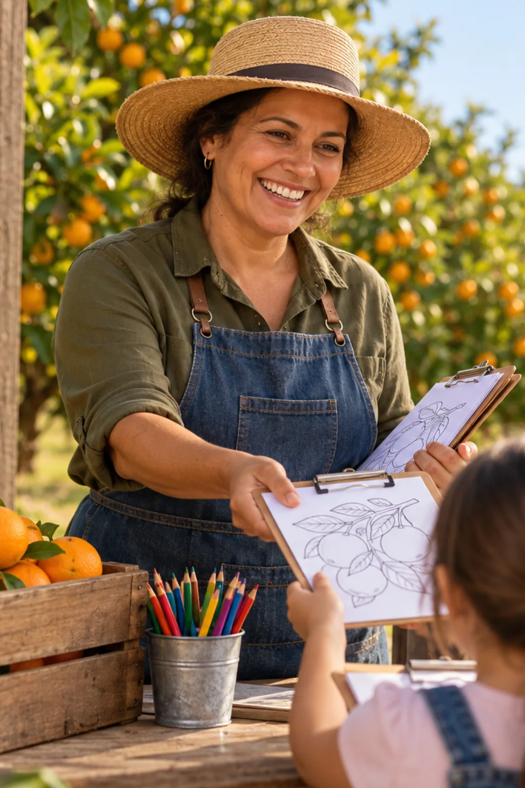 desenhos de pomar para colorir — exemplo criado na Desenhos pra Colorir