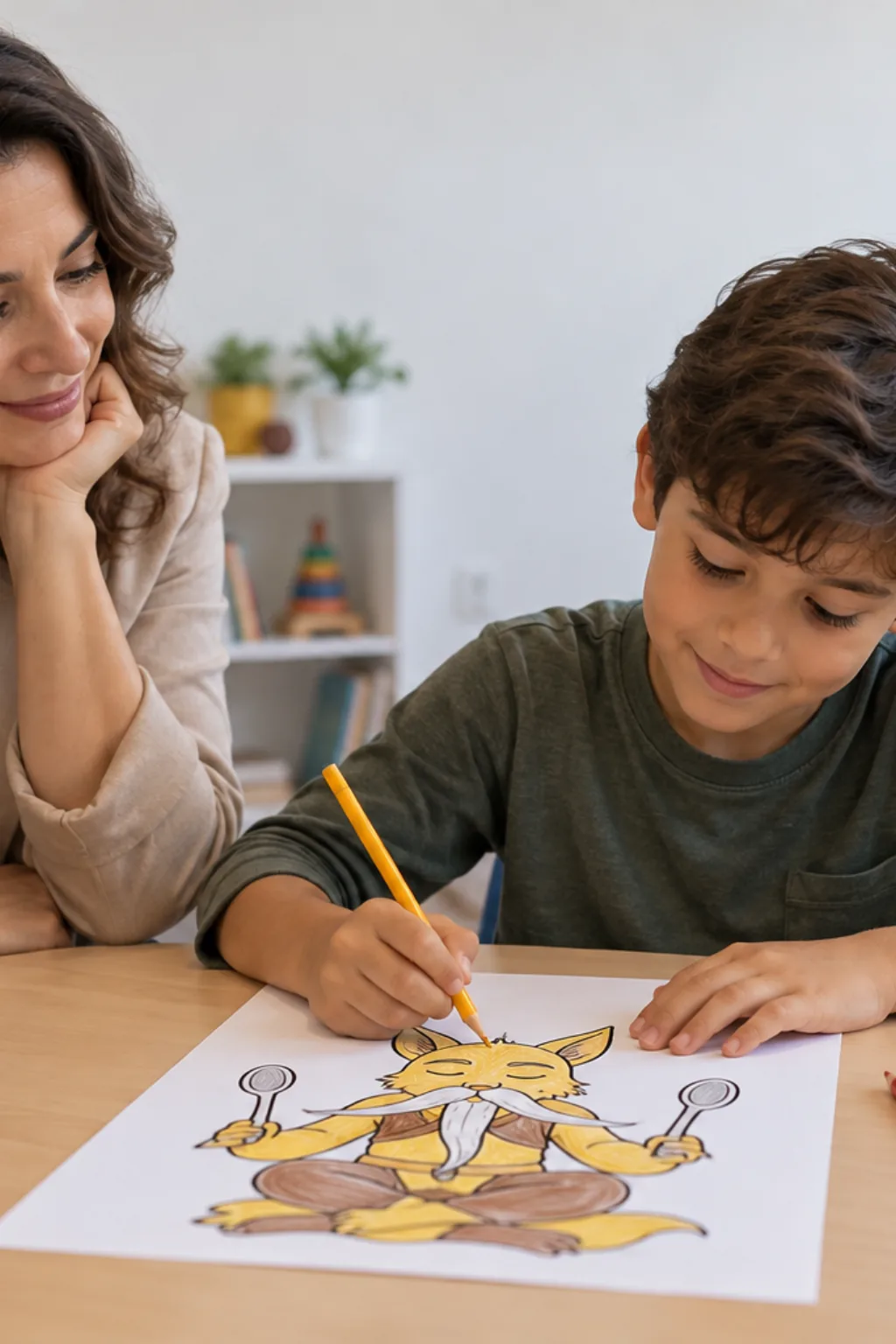 desenhos do Alakazam para colorir — exemplo criado na Desenhos pra Colorir