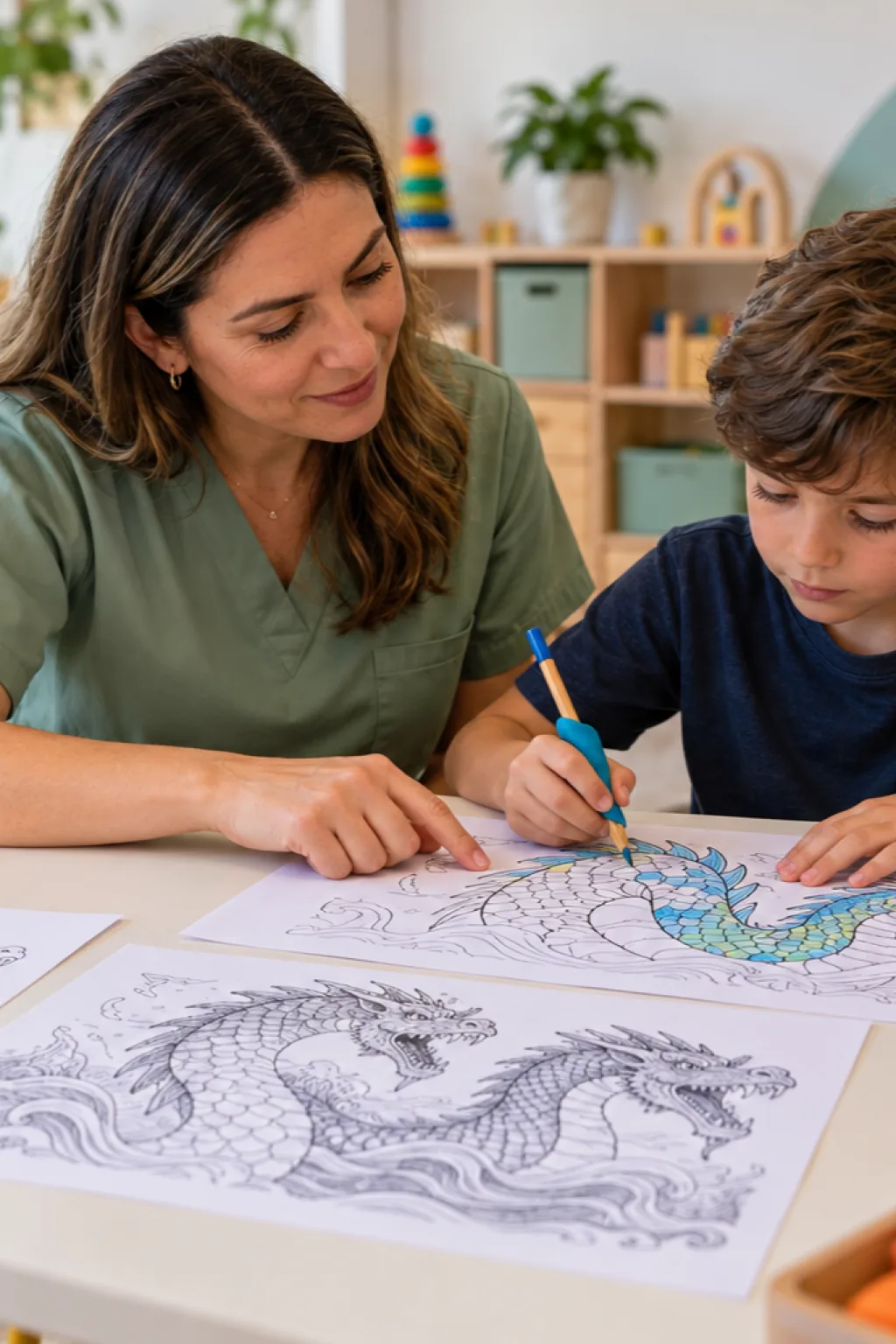 desenhos do gyarados para colorir — exemplo criado na Desenhos pra Colorir