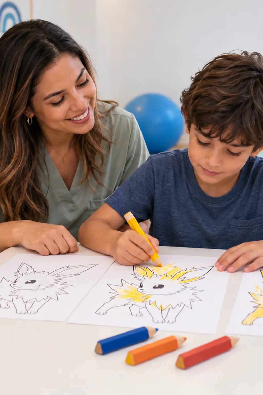 desenhos do jolteon para colorir — exemplo criado na Desenhos pra Colorir