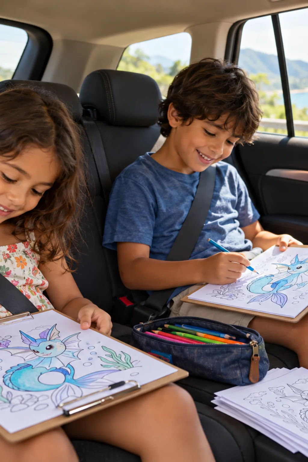 desenhos do vaporeon para colorir — exemplo criado na Desenhos pra Colorir