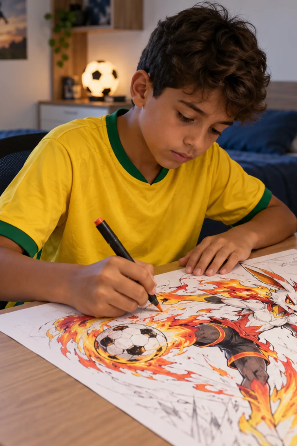 desenhos do Cinderace para colorir — exemplo criado na Desenhos pra Colorir