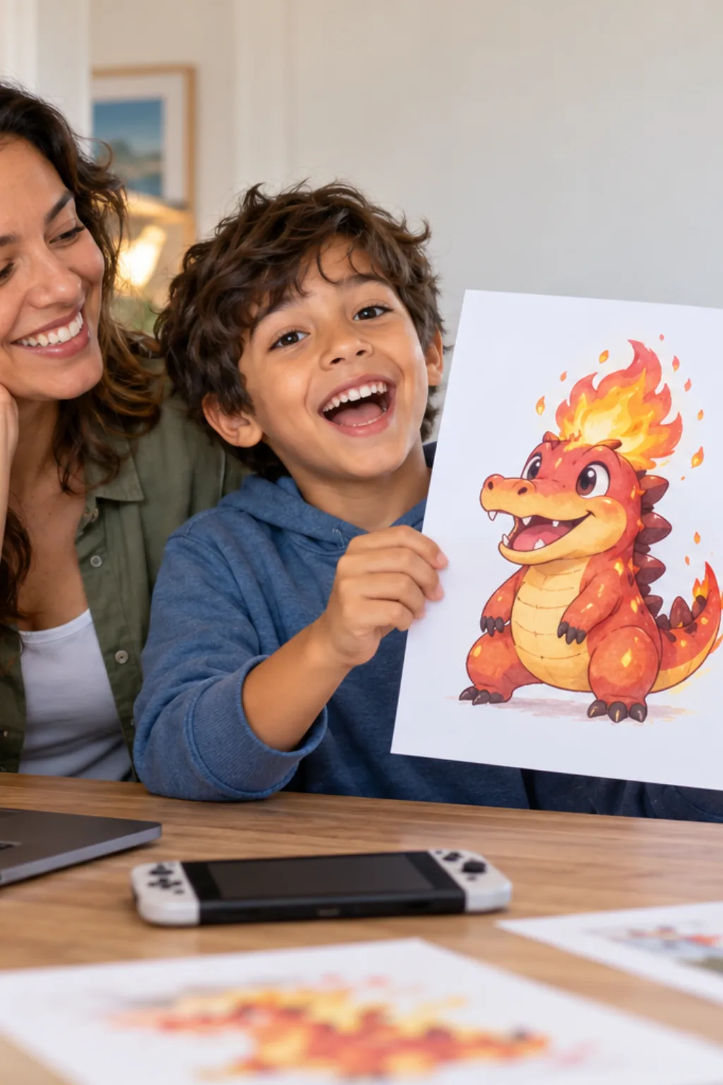 desenhos do Crocalor para colorir — exemplo criado na Desenhos pra Colorir