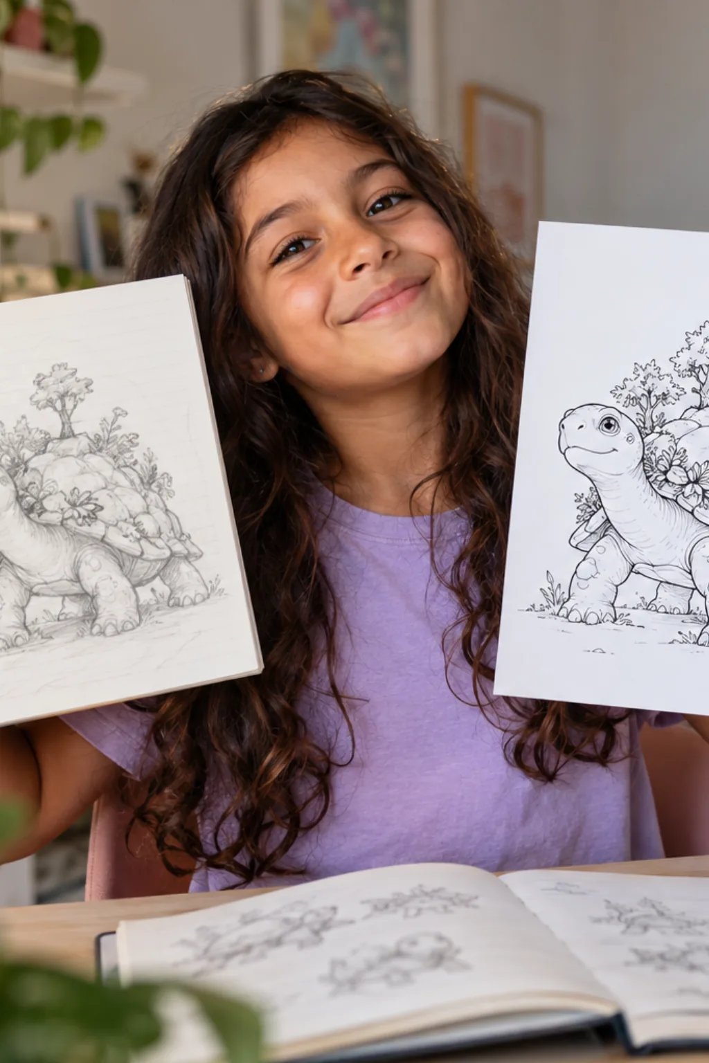 desenhos do Grotle para colorir — exemplo criado na Desenhos pra Colorir