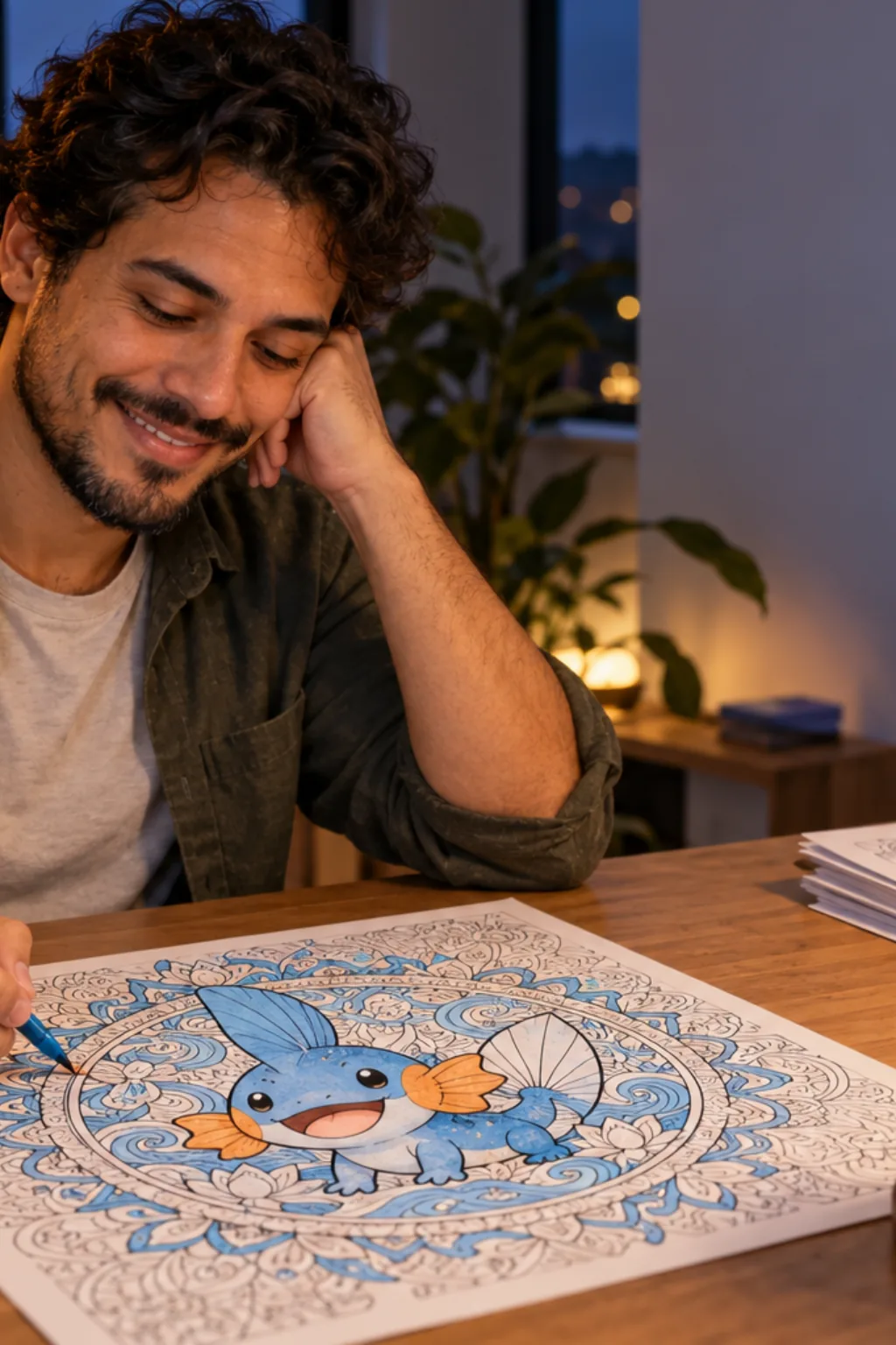 desenhos do Mudkip para colorir — exemplo criado na Desenhos pra Colorir