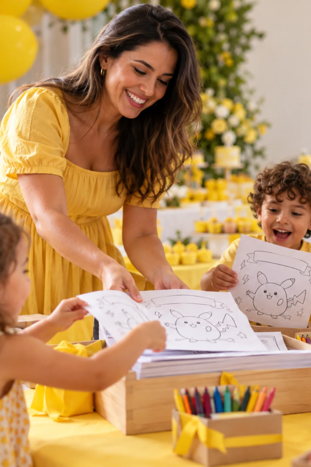 desenhos para colorir do pikachu — exemplo criado na Desenhos pra Colorir