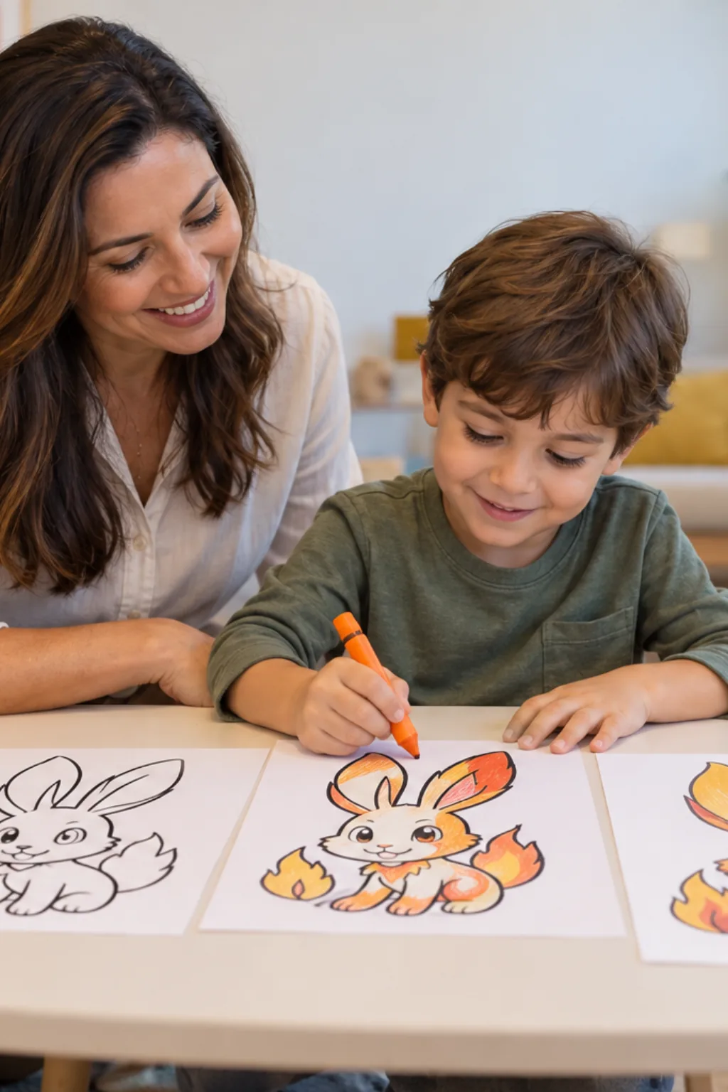desenhos do Scorbunny para colorir — exemplo criado na Desenhos pra Colorir