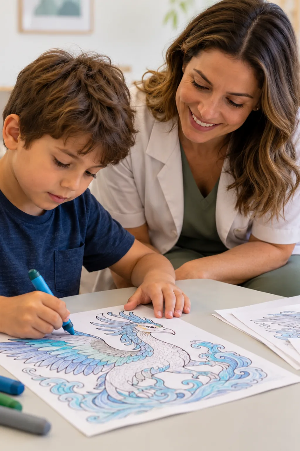 desenhos do Lugia para colorir — exemplo criado na Desenhos pra Colorir