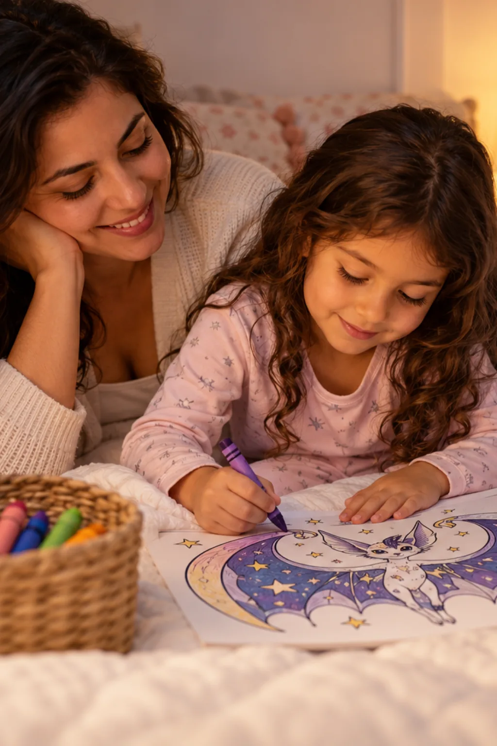 desenhos da Lunala para colorir — exemplo criado na Desenhos pra Colorir