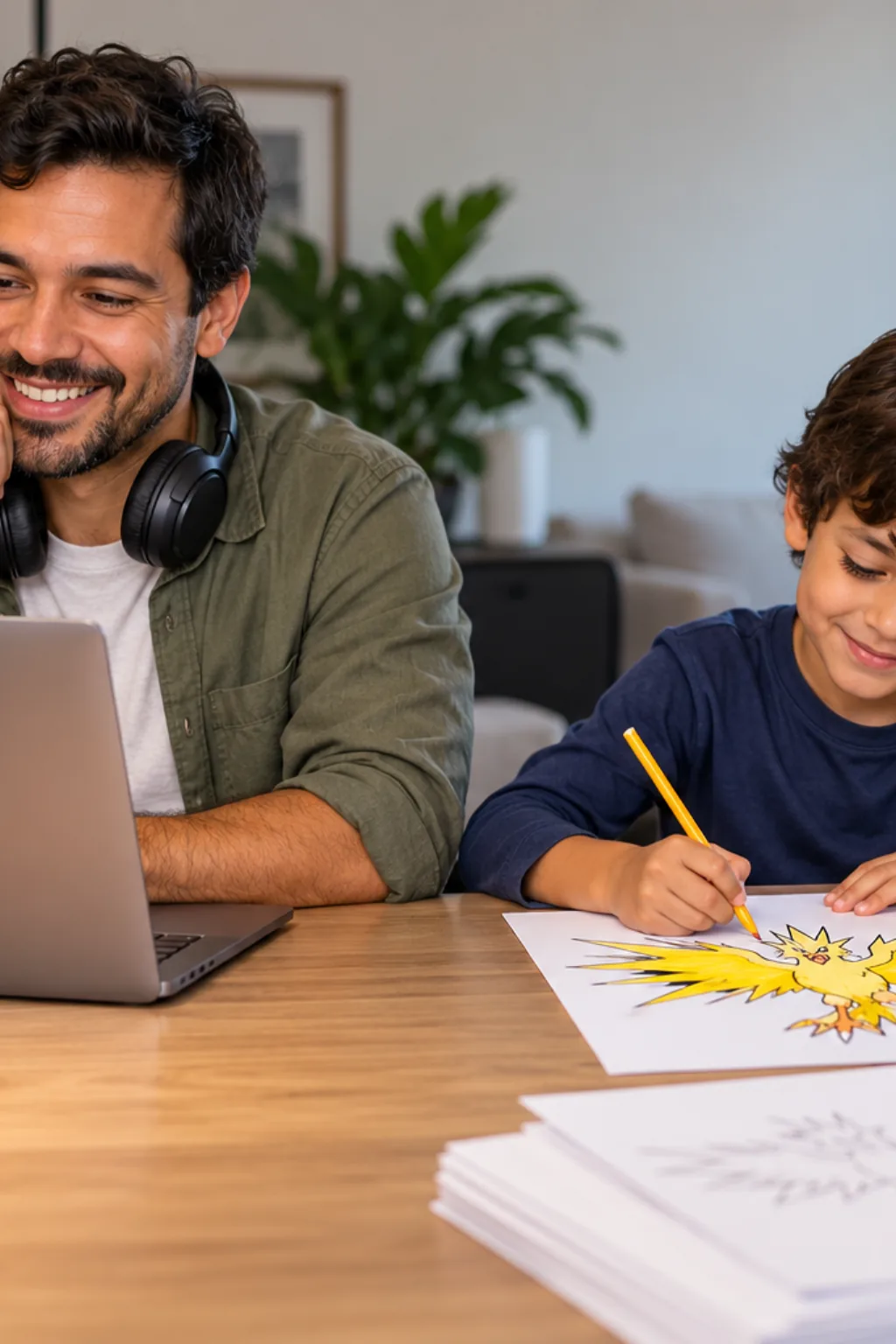 desenhos do Zapdos para colorir — exemplo criado na Desenhos pra Colorir