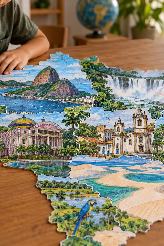 Desenhos de Pontos Turísticos do Brasil para Colorir - Depois