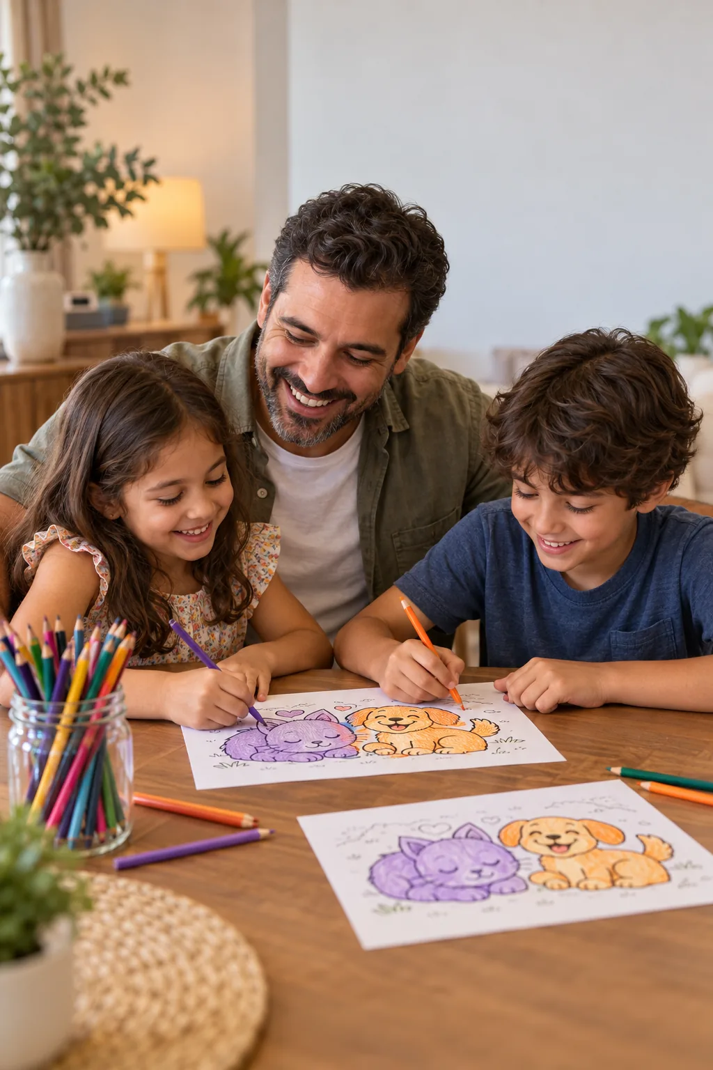 desenhos do CatNap e do DogDay para colorir — exemplo criado na Desenhos pra Colorir