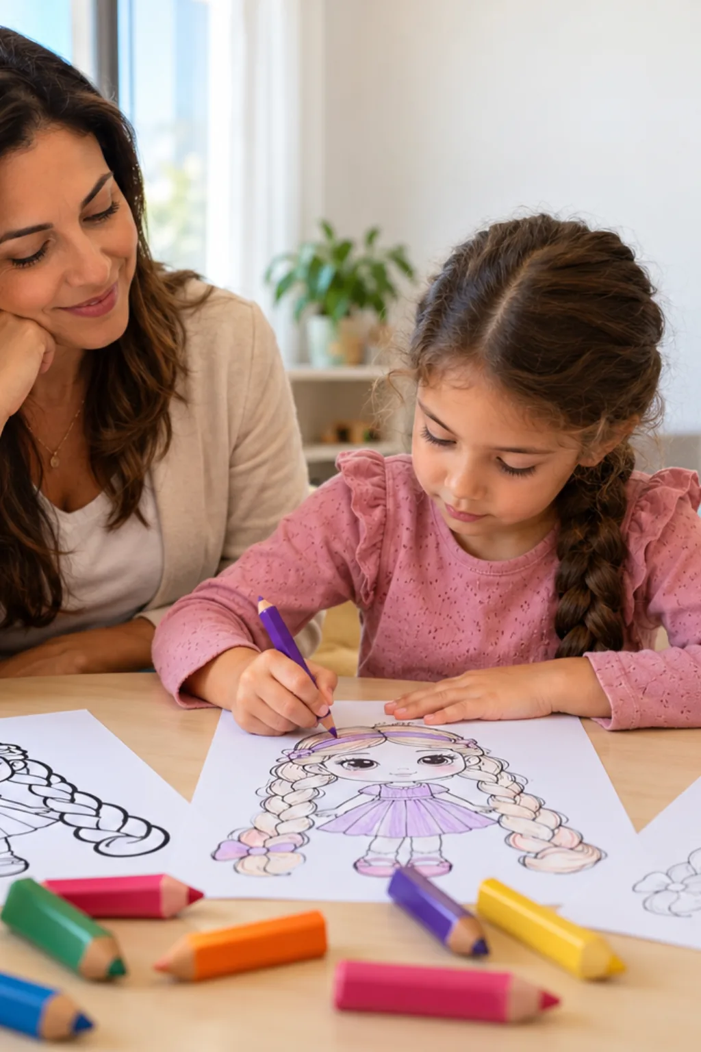 desenhos da Lily Lovebraids de Poppy Playtime para colorir — exemplo criado na Desenhos pra Colorir