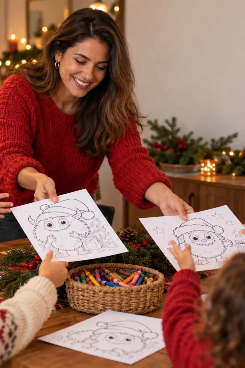 desenhos de Poppy Playtime de Natal para colorir — exemplo criado na Desenhos pra Colorir