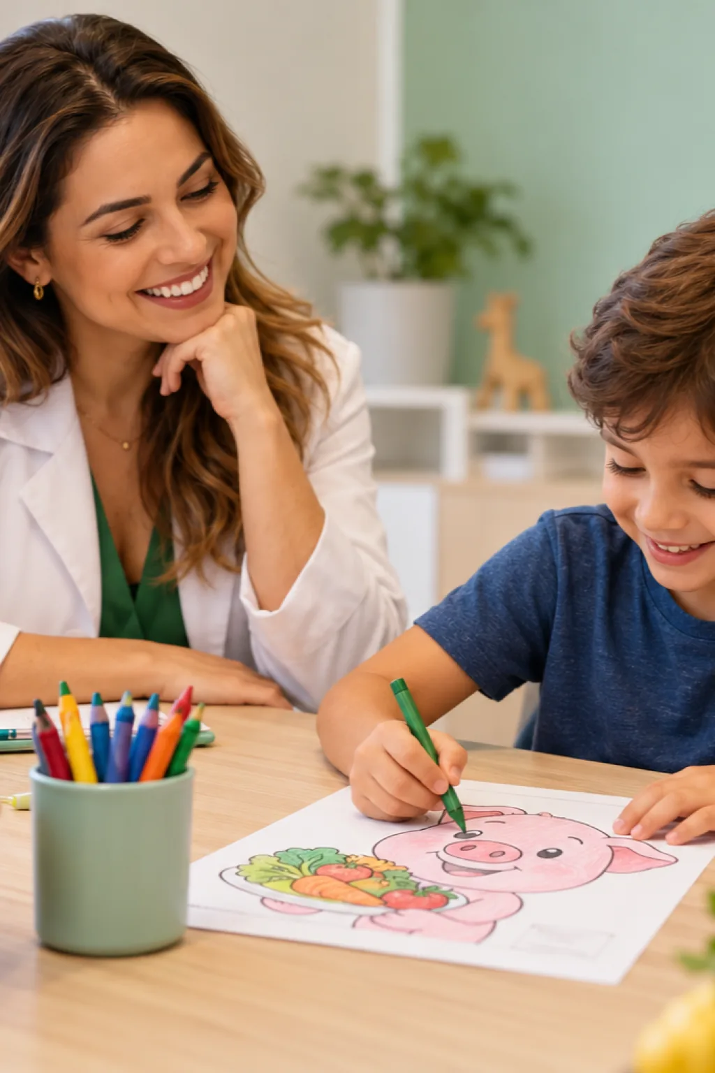 desenhos da PickyPiggy de Poppy Playtime para colorir — exemplo criado na Desenhos pra Colorir
