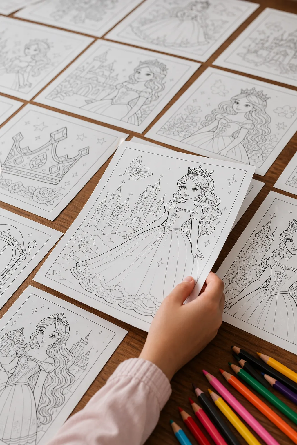 Desenhos de Princesas para Colorir - Depois