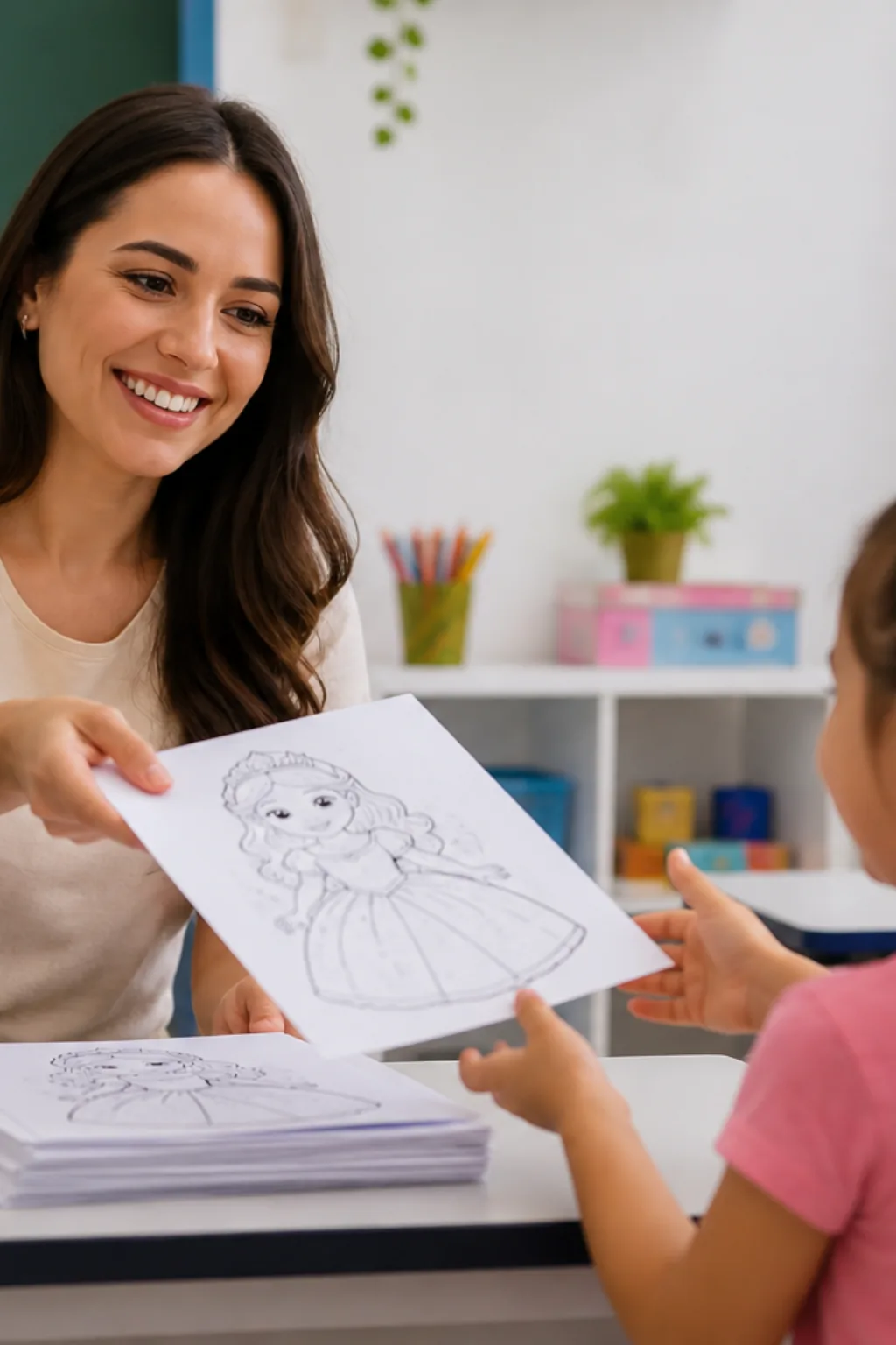 desenhos da Princesa Alice para colorir — exemplo criado na Desenhos pra Colorir