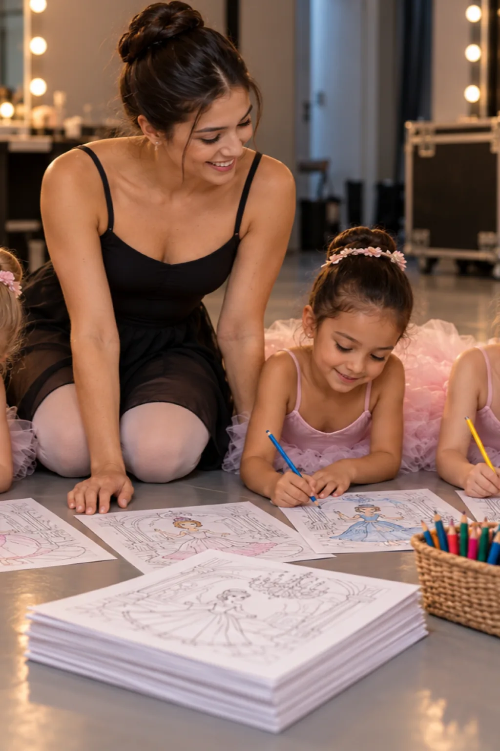 desenhos de Barbie: As 12 Princesas Bailarinas para colorir — exemplo criado na Desenhos pra Colorir