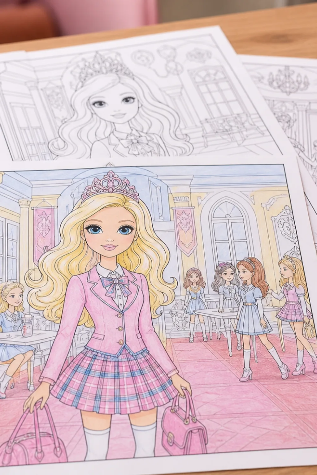 desenhos de Barbie: Escola de Princesas para colorir - 2