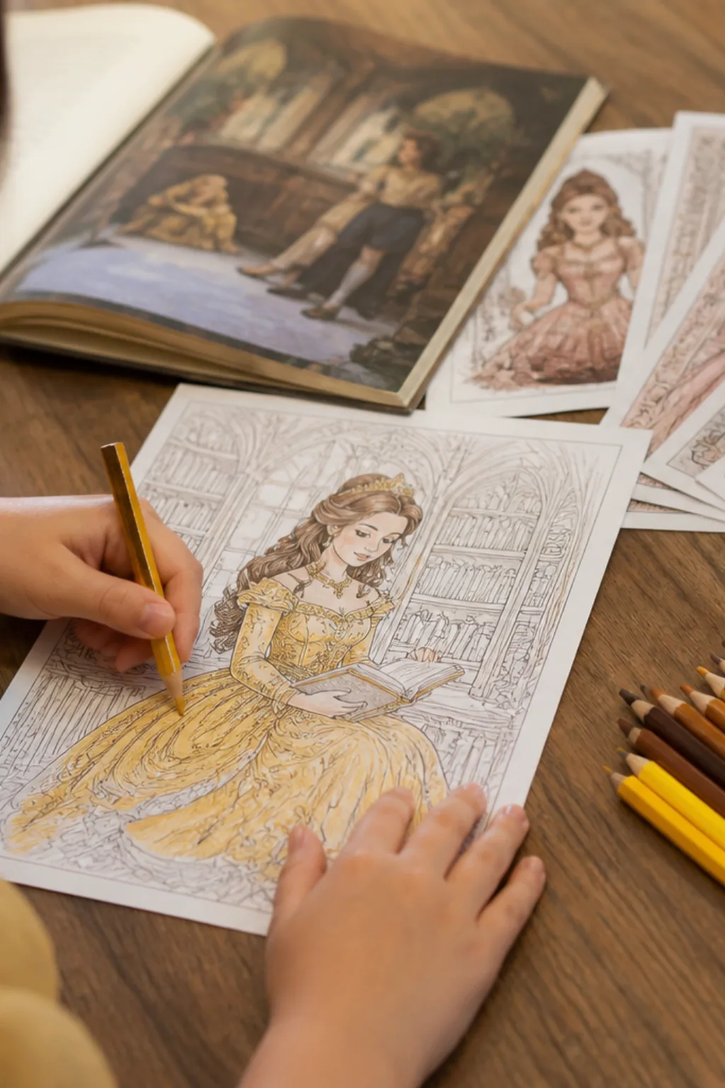 desenhos da Princesa Bela para colorir - 2