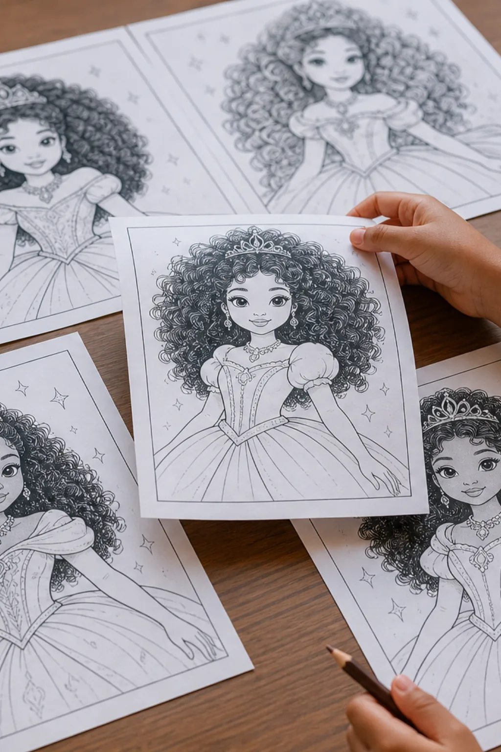 desenhos de princesas cacheadas para colorir - 2
