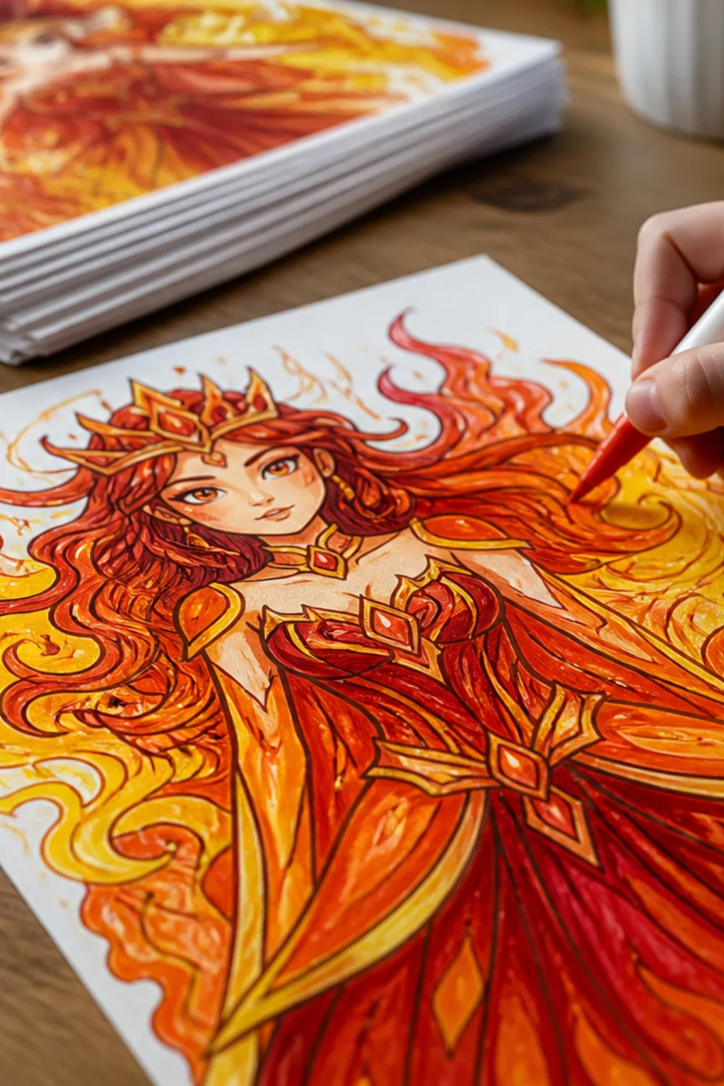 desenhos da Princesa de Fogo para colorir - 2