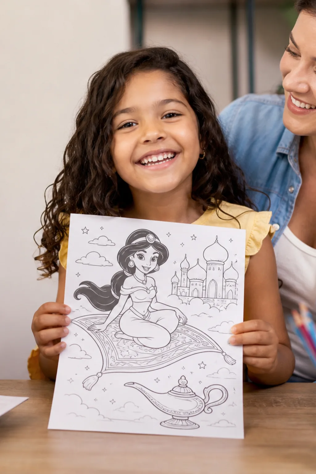 desenhos da Princesa Jasmine para colorir - 1