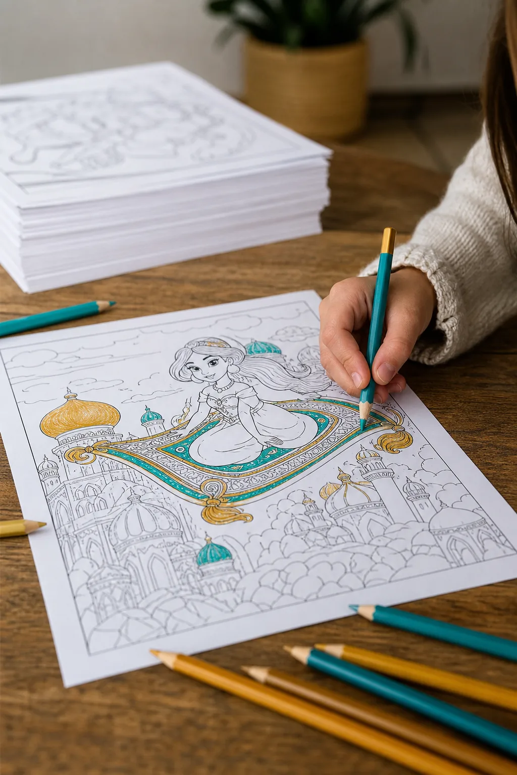 desenhos da Princesa Jasmine para colorir - 2