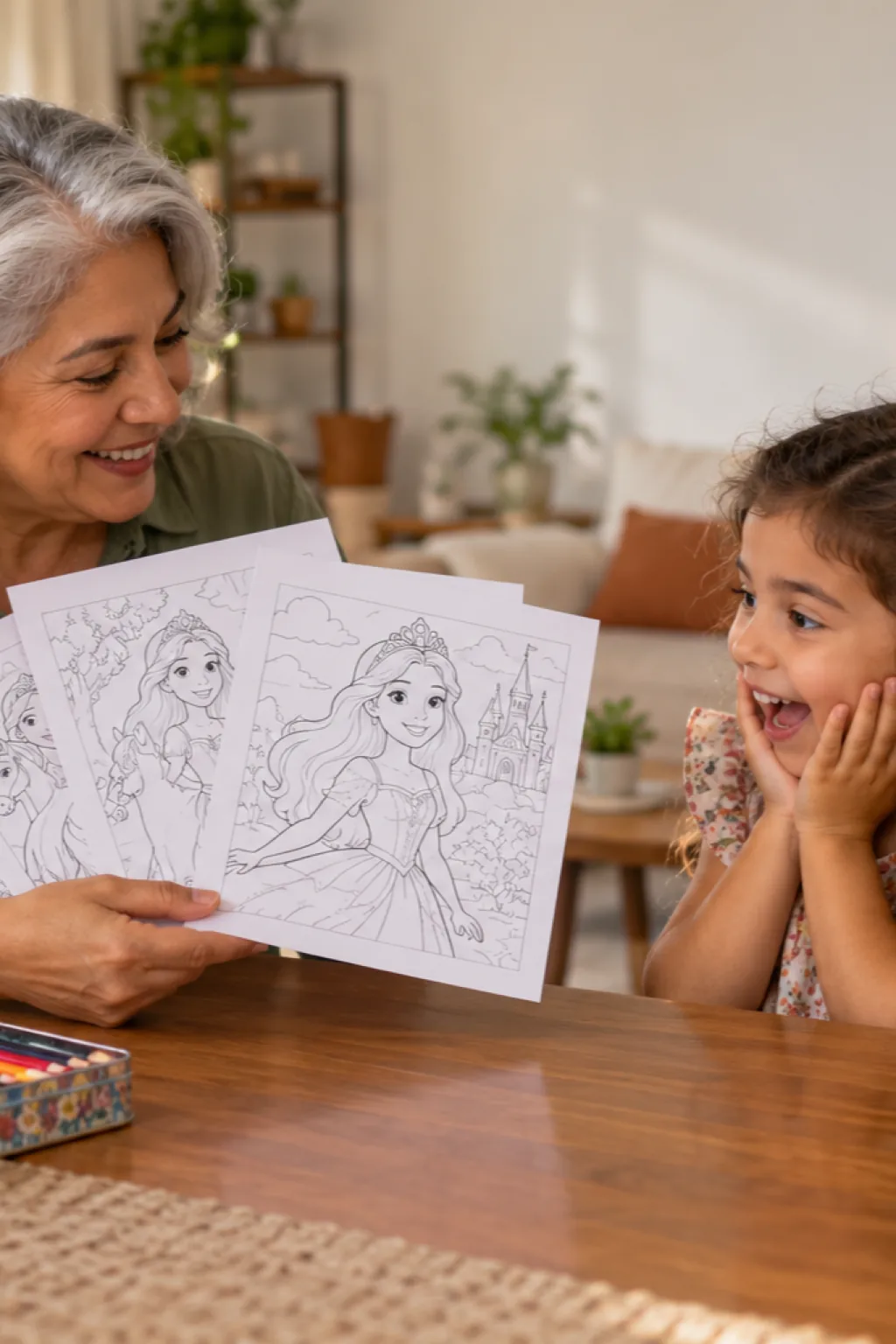 desenhos da Princesa Leonora para colorir — exemplo criado na Desenhos pra Colorir