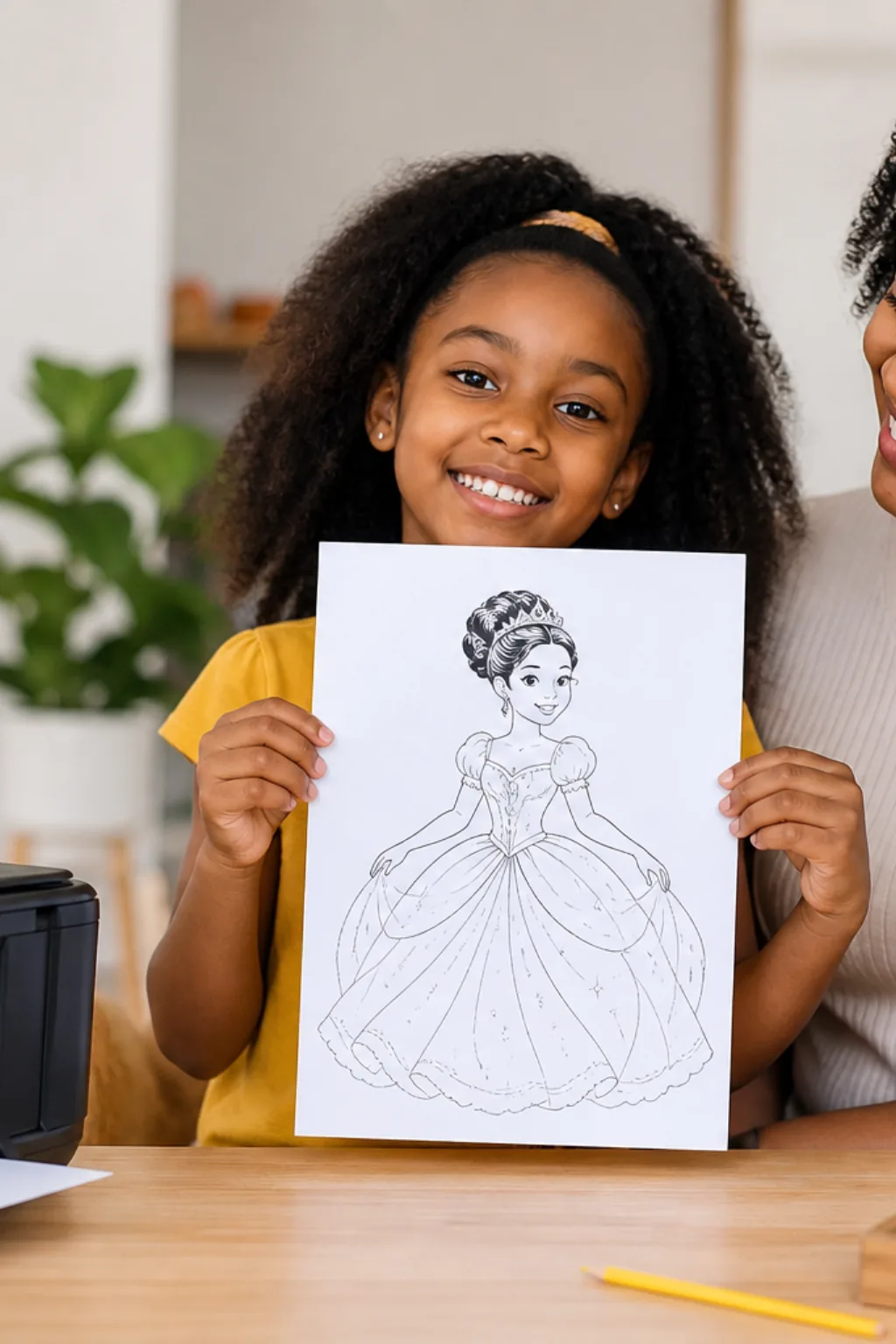 desenhos de princesas negras para colorir - 1