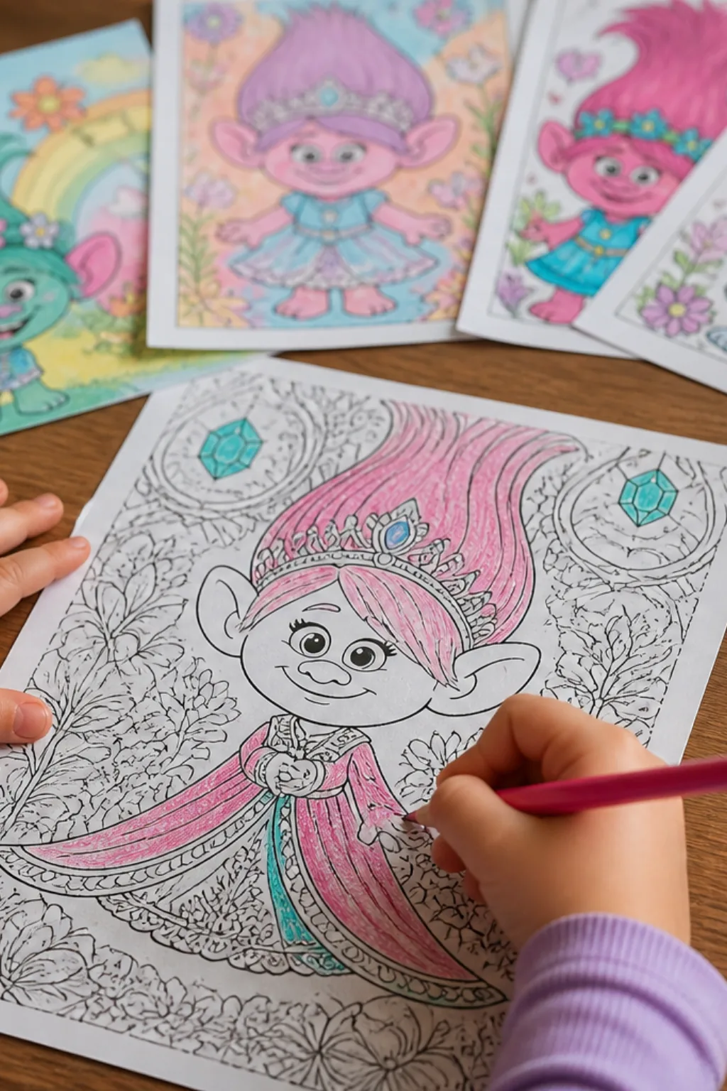 desenhos da Poppy de Trolls para colorir - 2