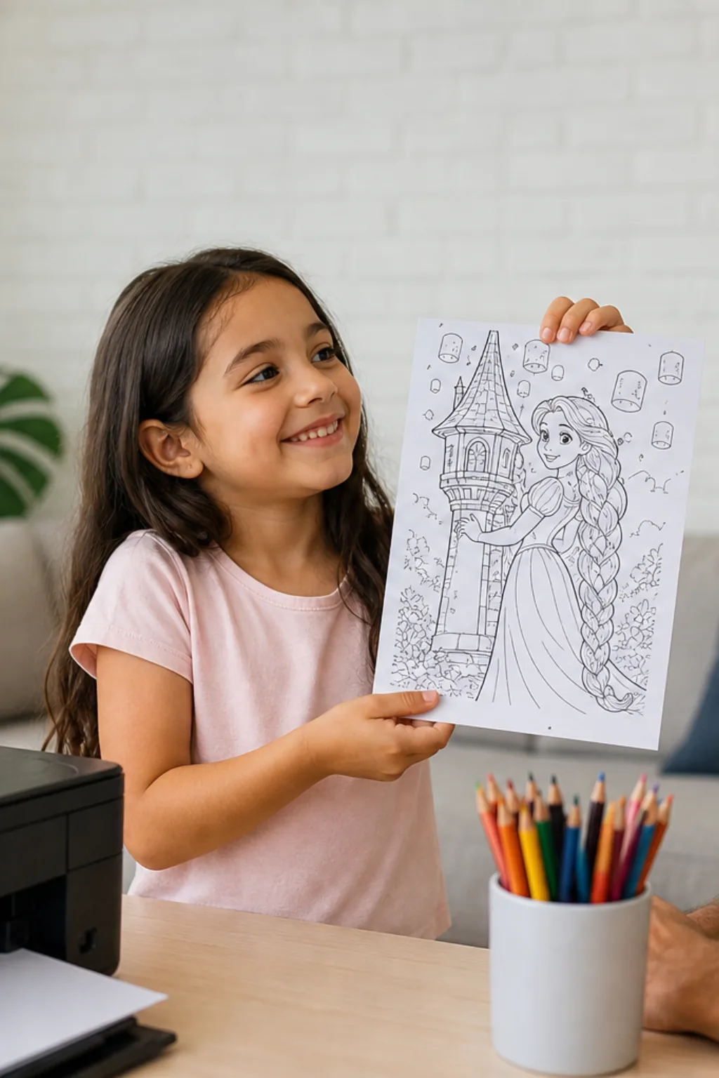 desenhos da Rapunzel para colorir - 1