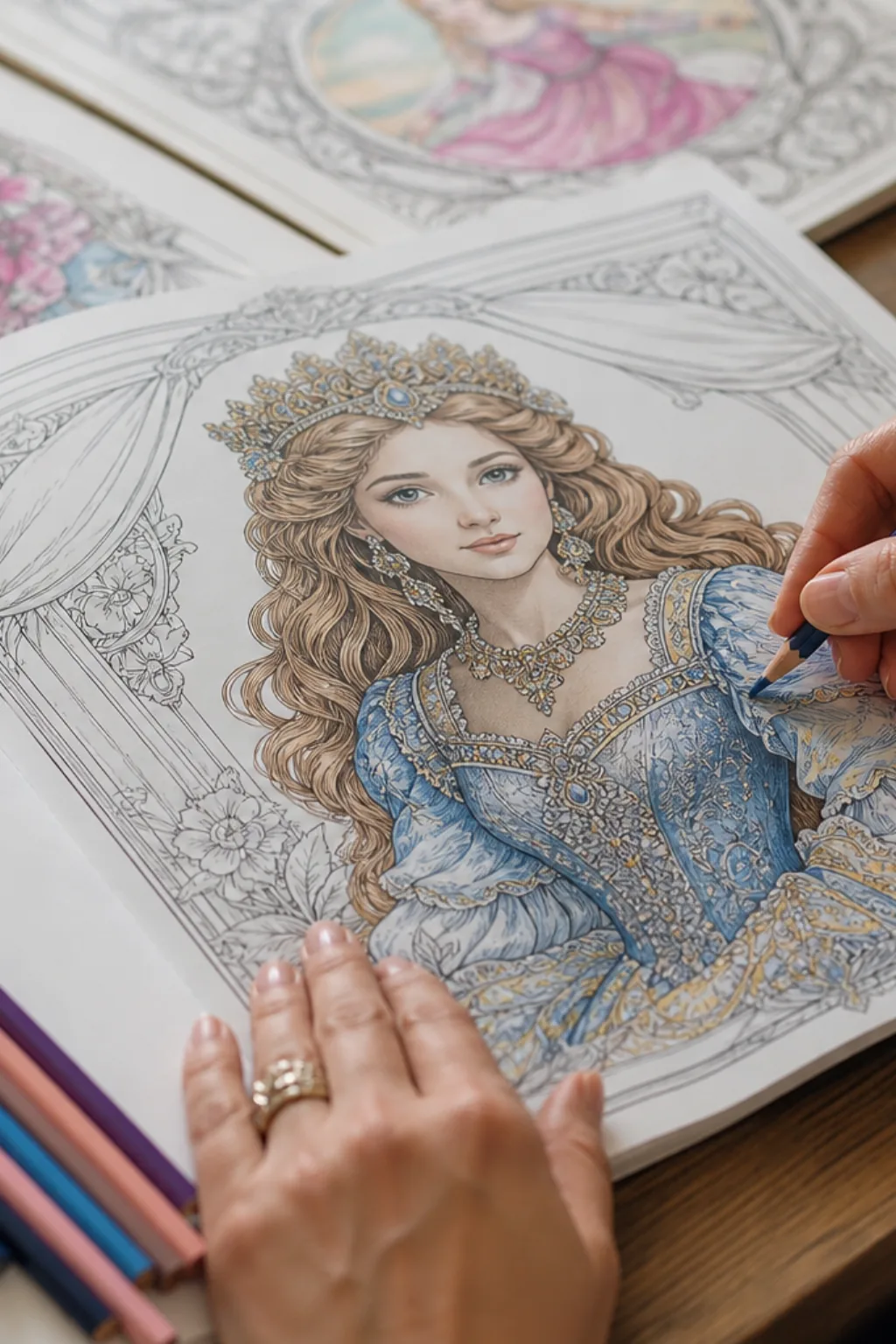 desenhos realistas de princesas para colorir - 2