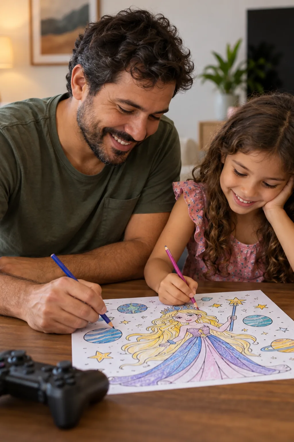desenhos da Rosalina de Super Mario para colorir — exemplo criado na Desenhos pra Colorir
