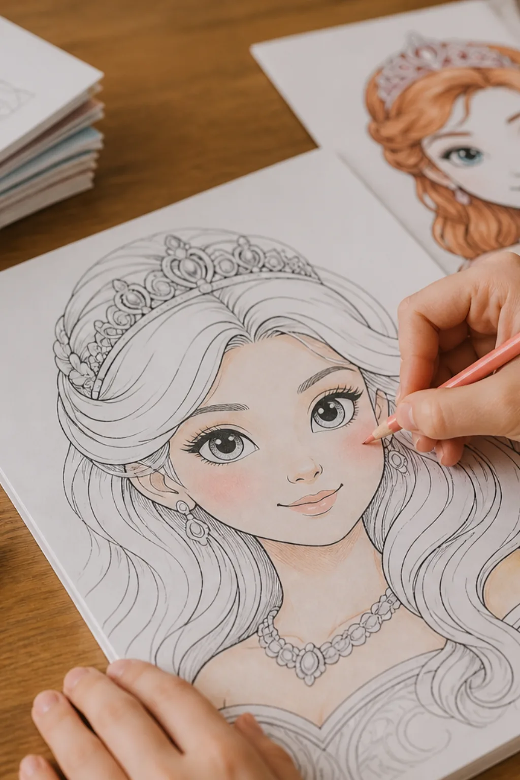 desenhos de rosto de princesa para colorir - 2