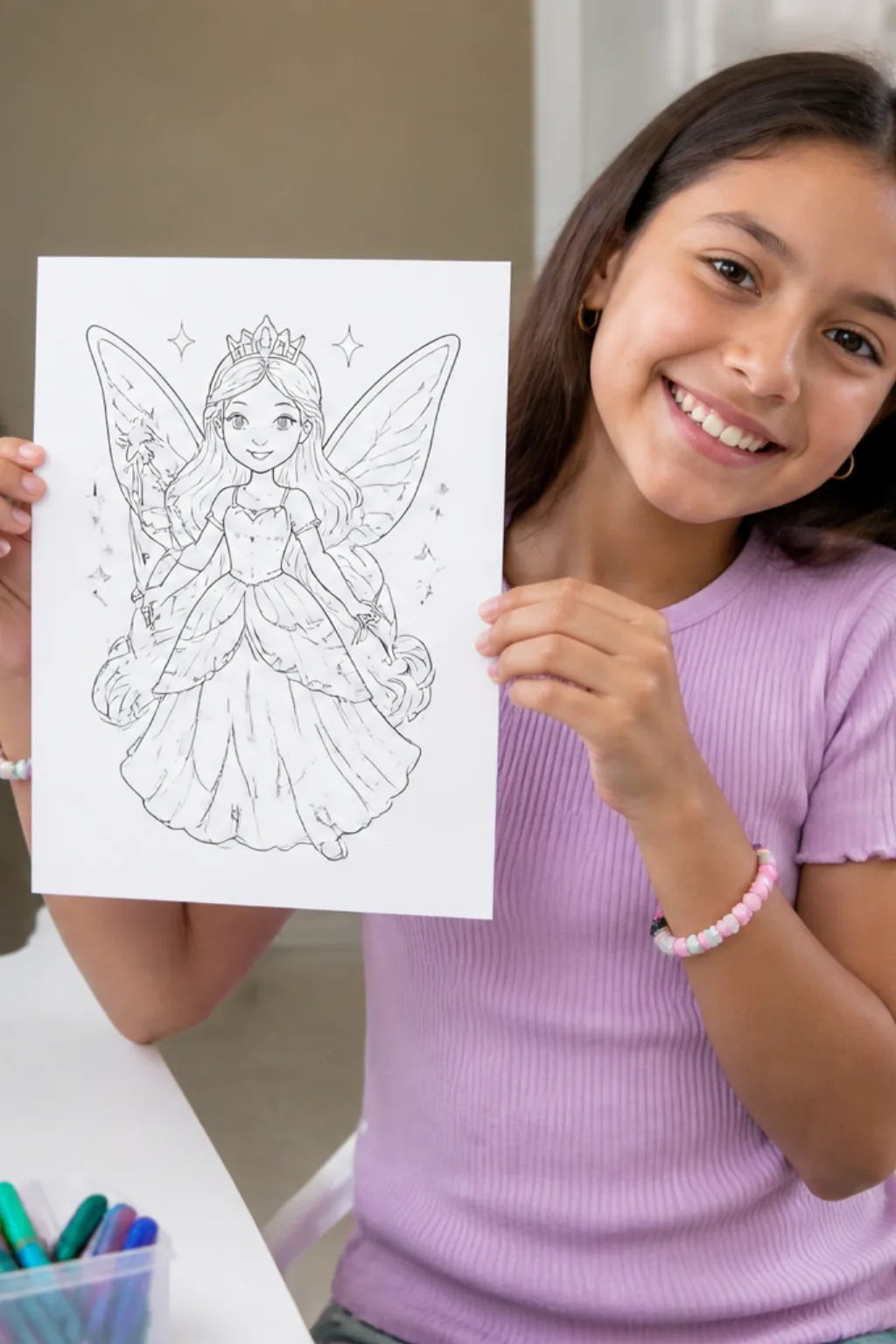 desenhos da Princesa Stella de Winx para colorir — exemplo criado na Desenhos pra Colorir