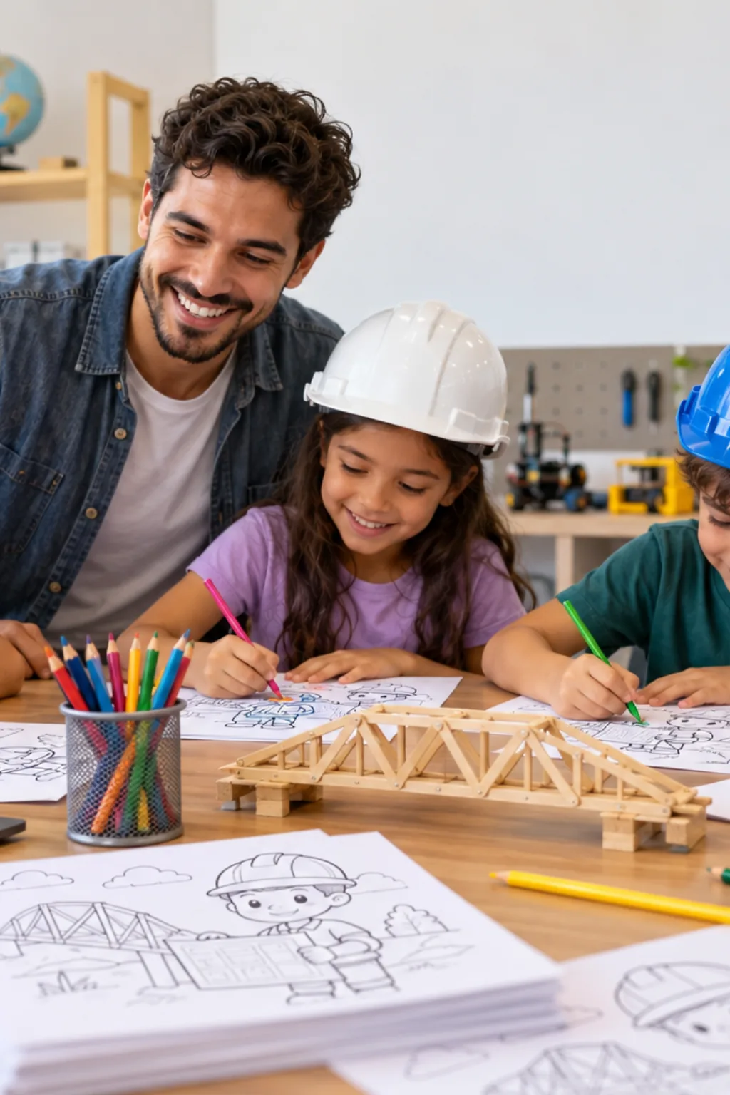 desenhos de engenheiro para colorir — exemplo criado na Desenhos pra Colorir