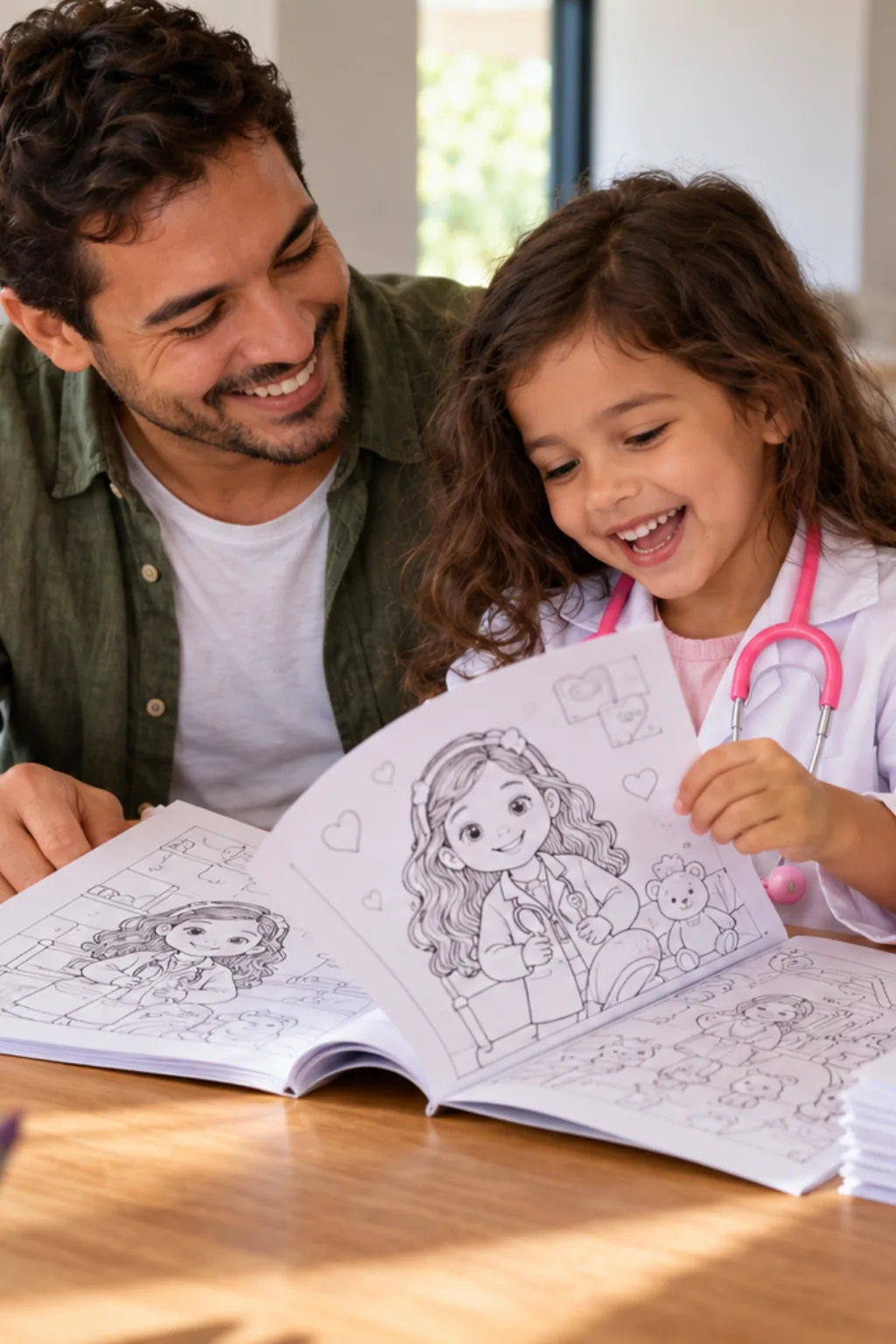 desenhos de médico para colorir — exemplo criado na Desenhos pra Colorir