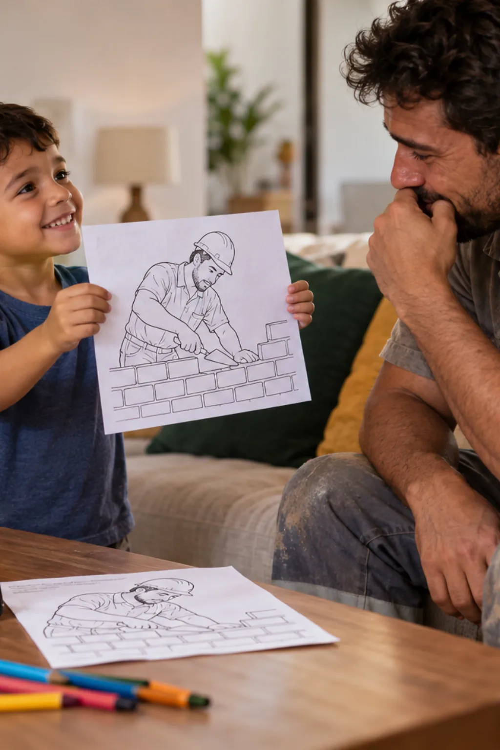 desenhos de pedreiro para colorir — exemplo criado na Desenhos pra Colorir