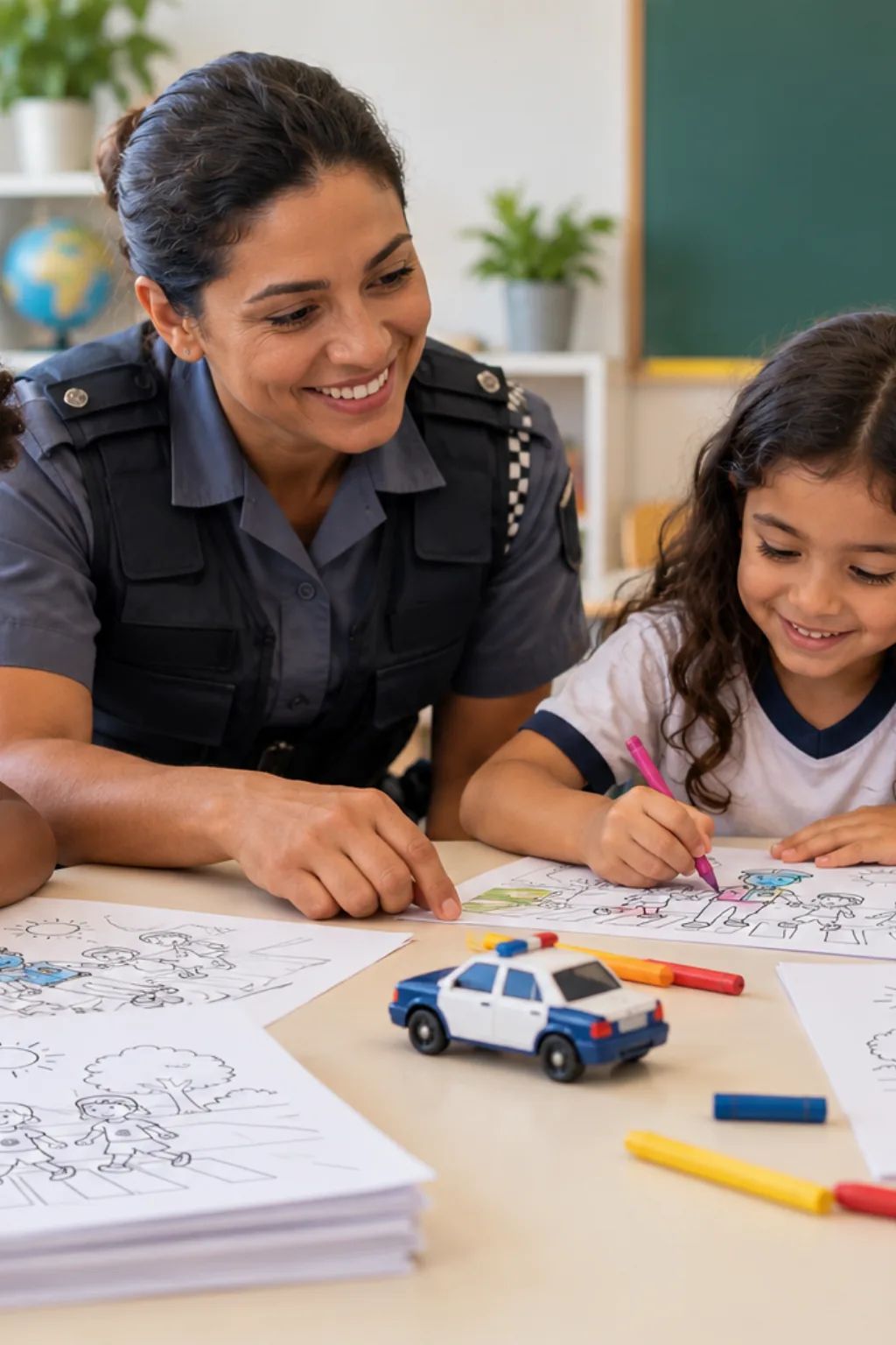 desenhos de policial para colorir — exemplo criado na Desenhos pra Colorir