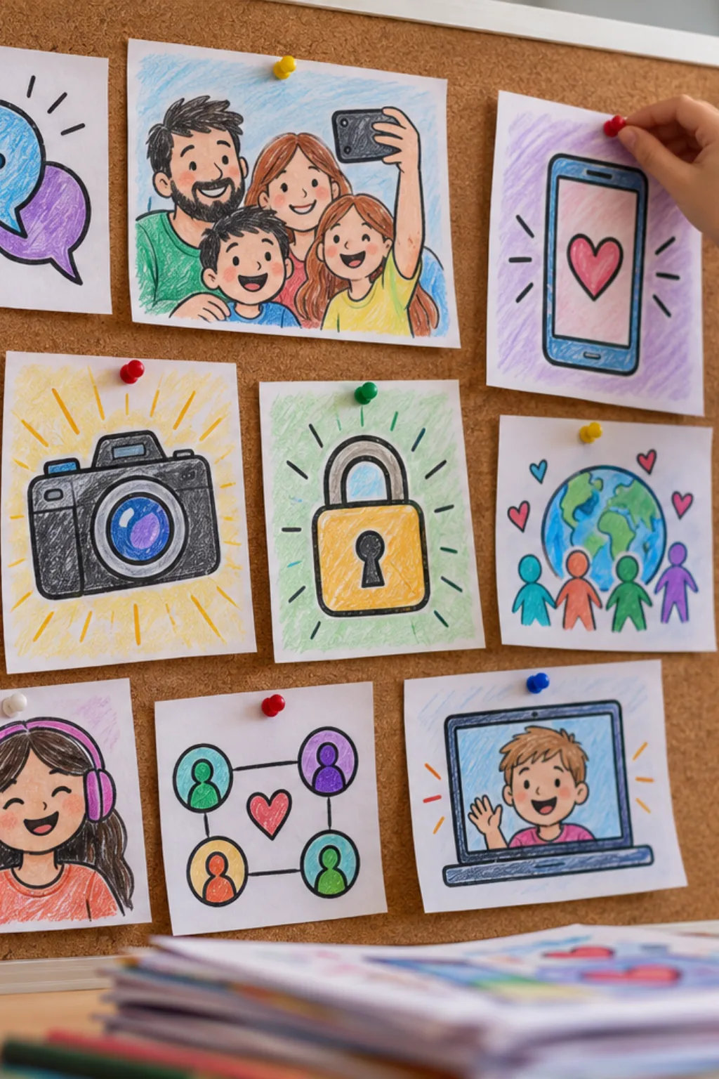 Desenhos de Redes Sociais para Colorir - Depois