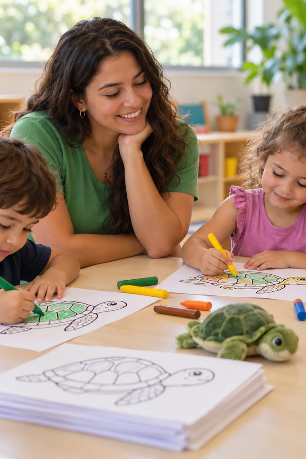 desenhos de cágado para colorir — exemplo criado na Desenhos pra Colorir