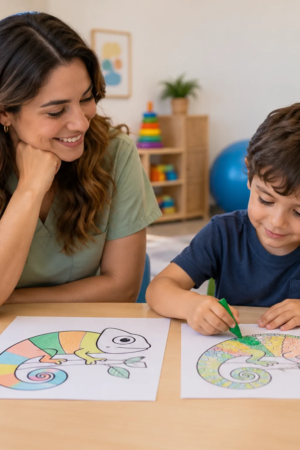 desenhos de camaleão para colorir — exemplo criado na Desenhos pra Colorir