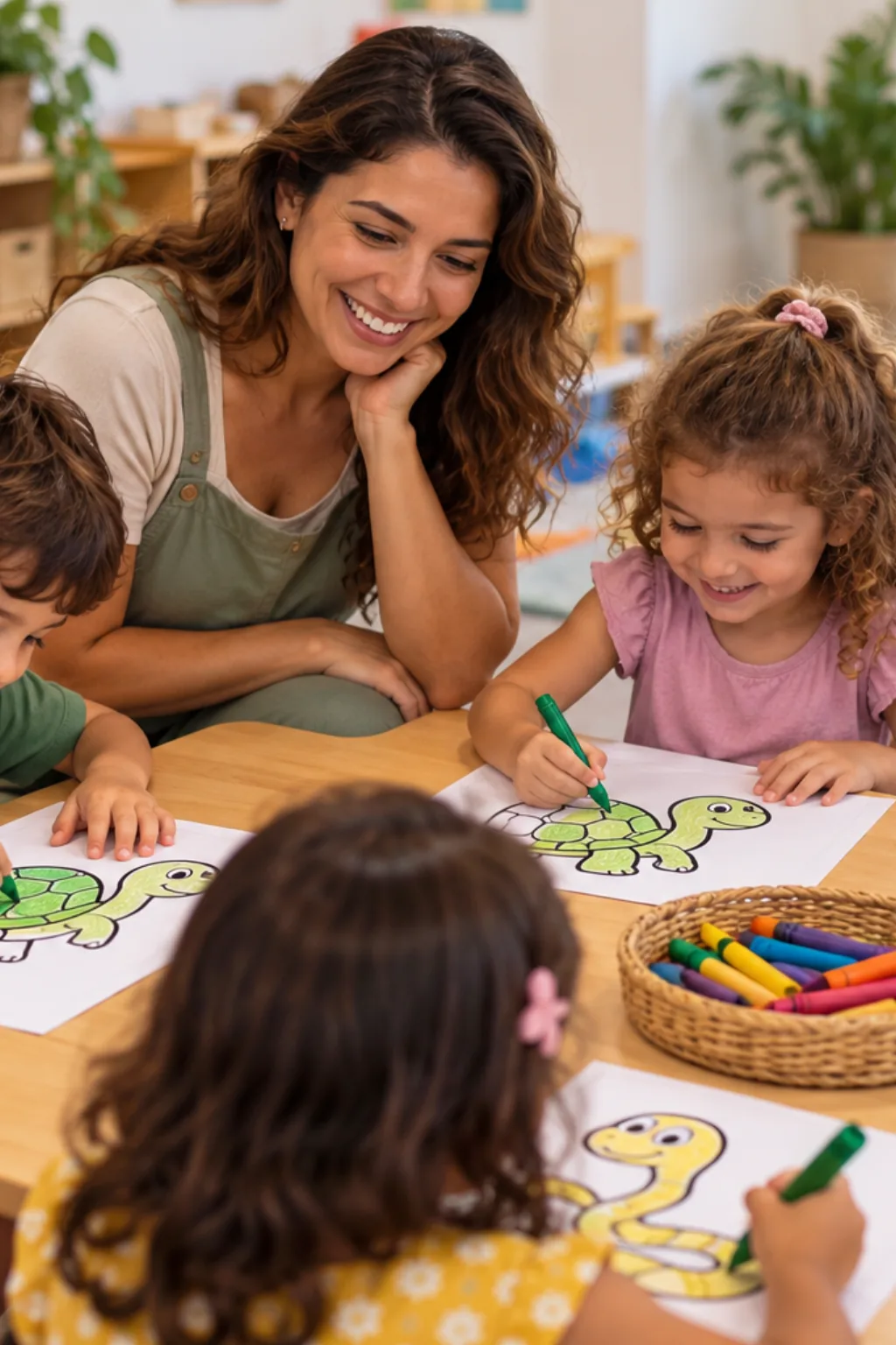 desenhos fáceis de répteis para colorir — exemplo criado na Desenhos pra Colorir