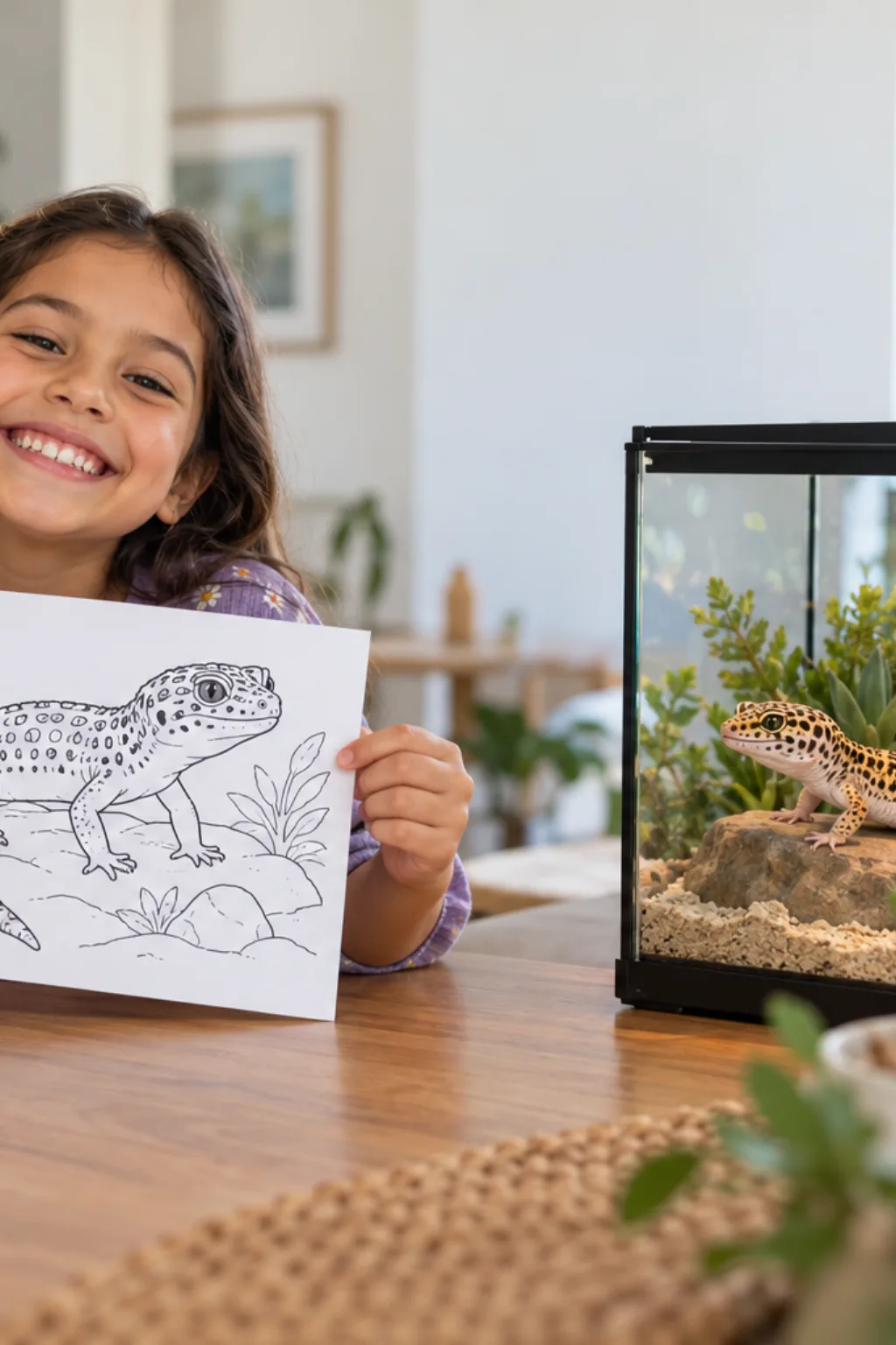 desenhos de gecko-leopardo para colorir — exemplo criado na Desenhos pra Colorir