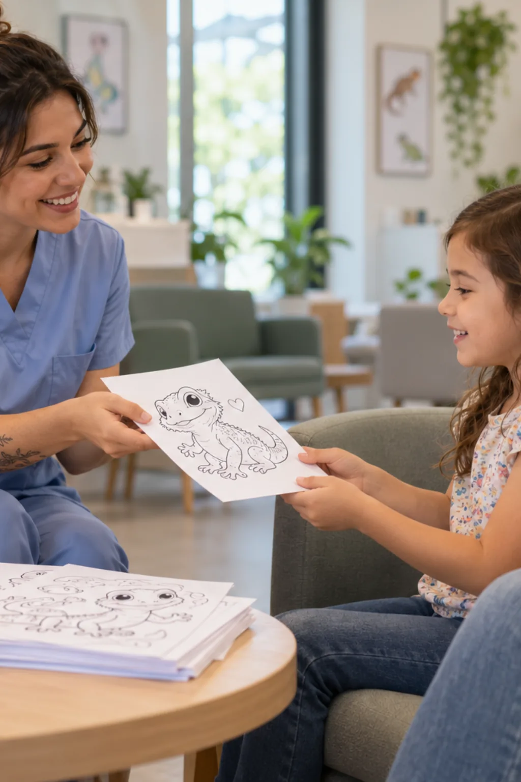 desenhos de lagartos fofos para colorir — exemplo criado na Desenhos pra Colorir