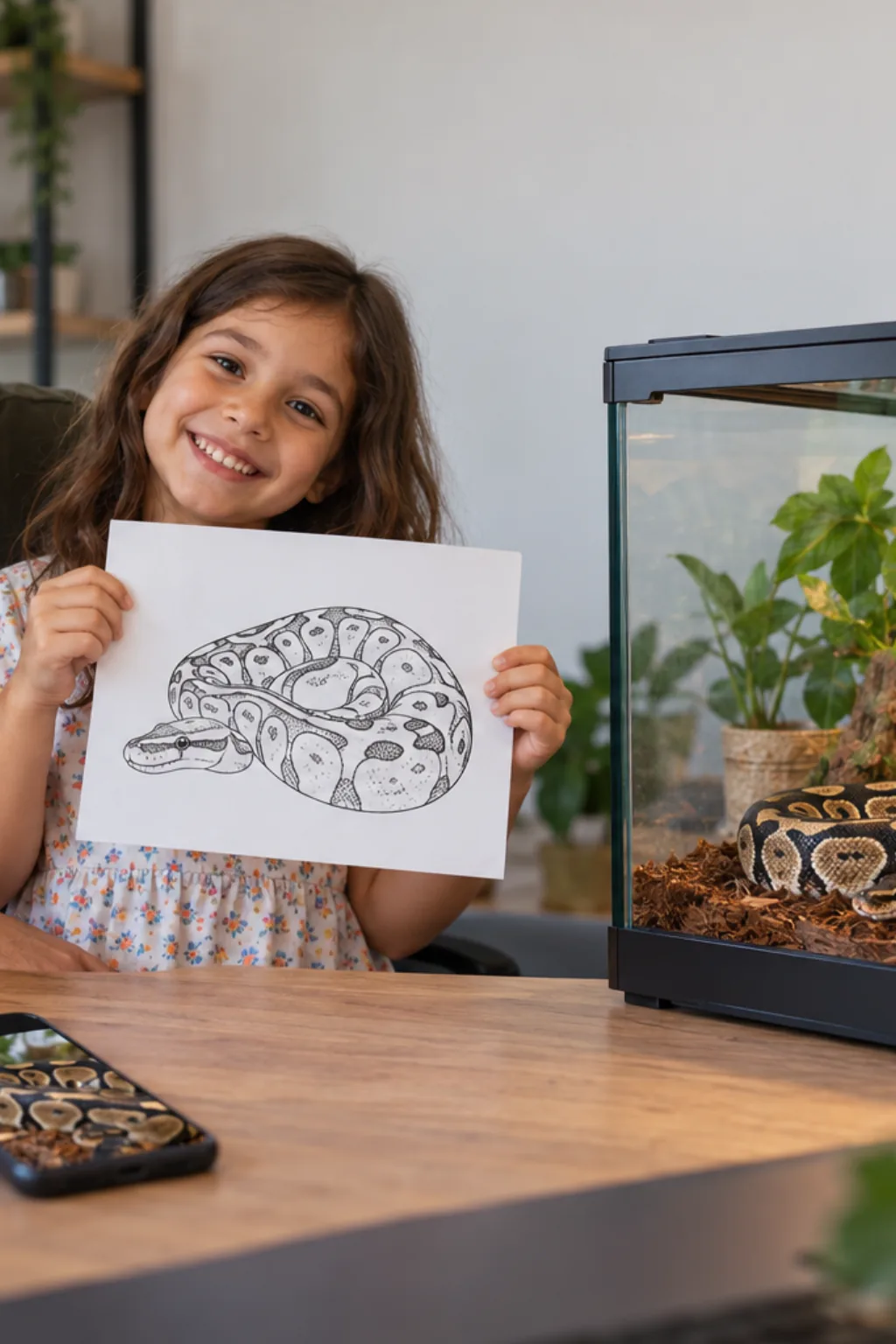 desenhos de píton-real para colorir — exemplo criado na Desenhos pra Colorir