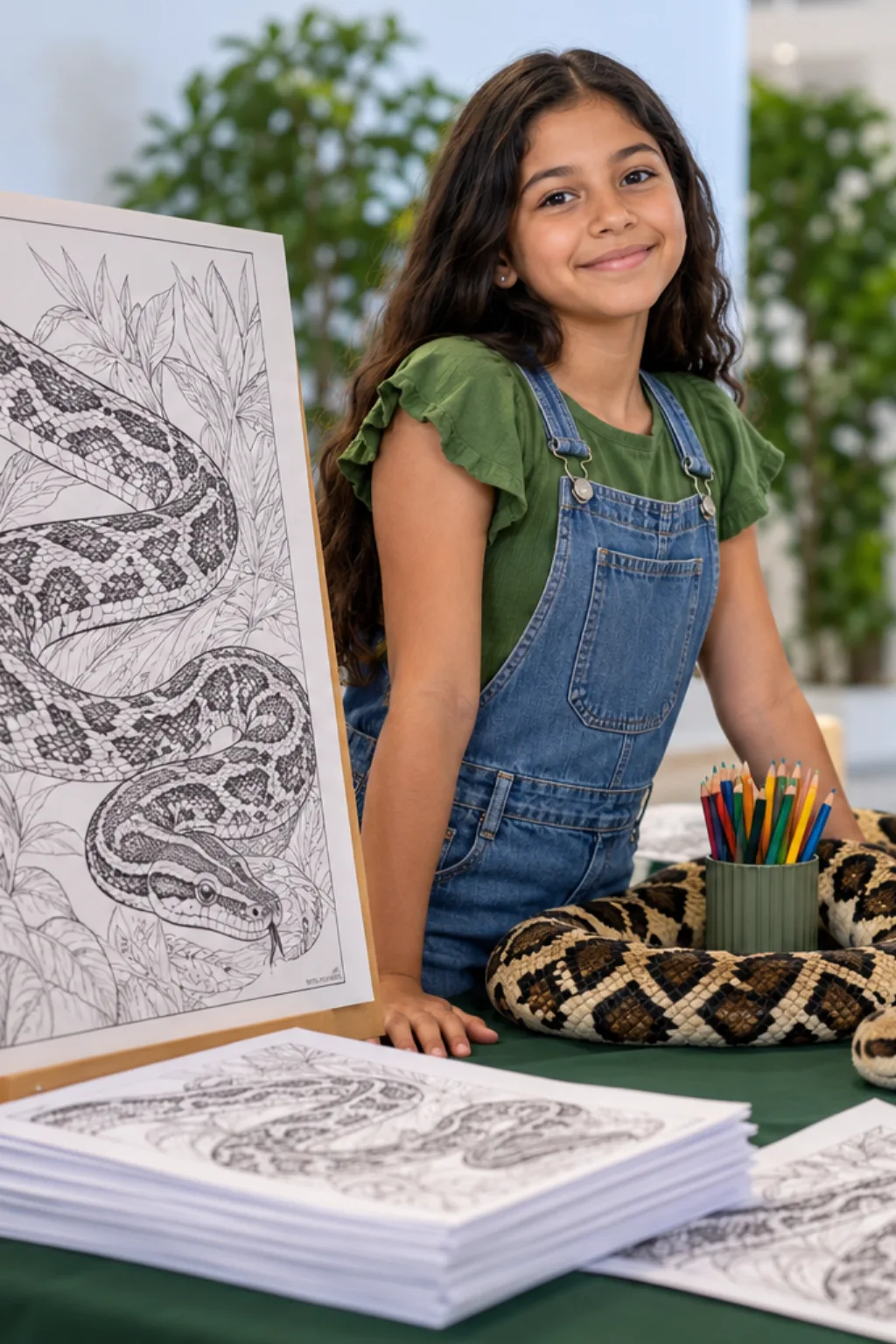 desenhos de píton-reticulada para colorir — exemplo criado na Desenhos pra Colorir