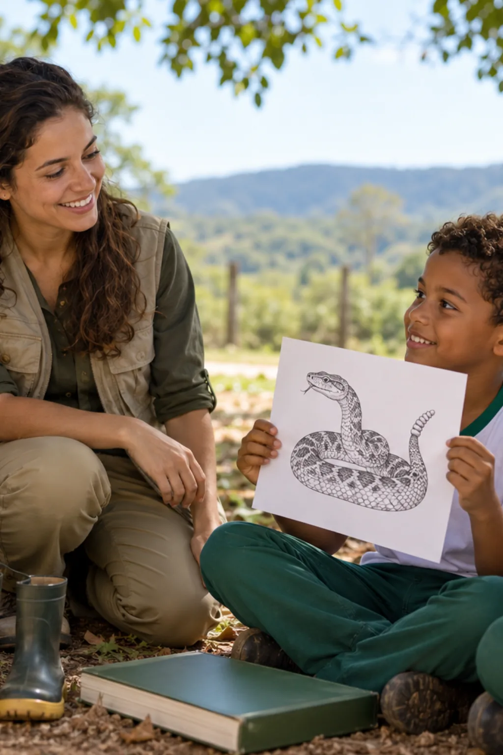 desenhos de víboras para colorir — exemplo criado na Desenhos pra Colorir