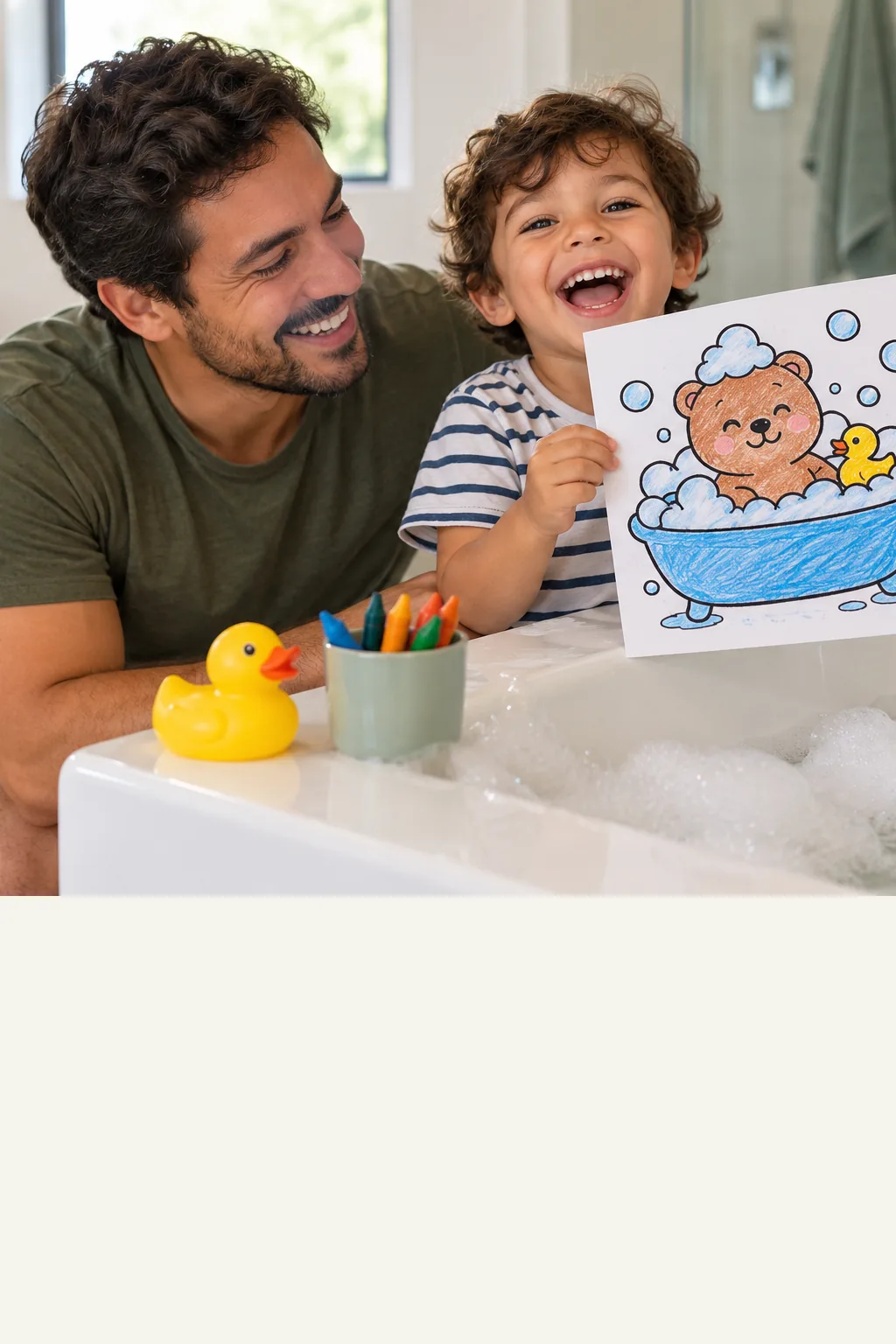 desenhos da Bobbie Goods na banheira para colorir — exemplo criado na Desenhos pra Colorir